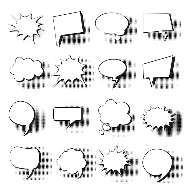 Chat bubble icon set