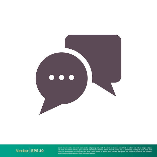 Chat Bubble Icon Vector Logo Template Illustratie Ontwerp Vector EPS 10