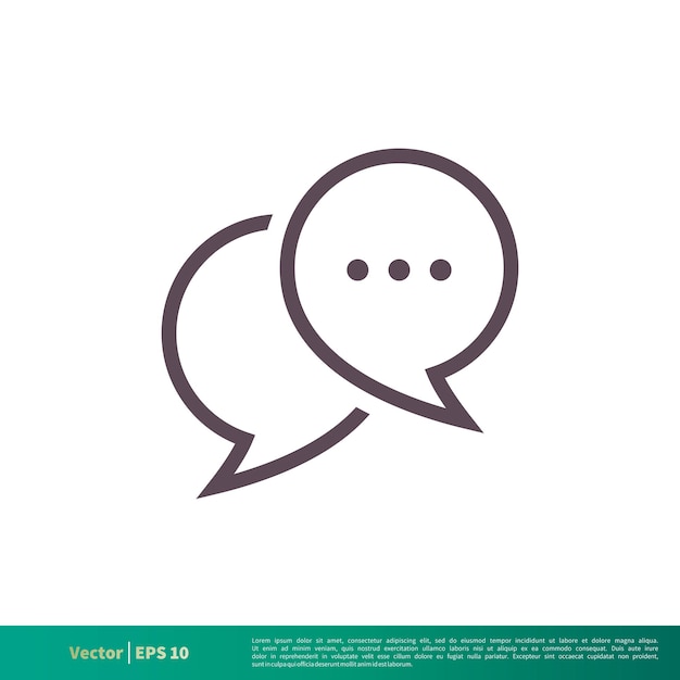 Chat Bubble Icon Vector Logo Template Illustratie Ontwerp Vector EPS 10