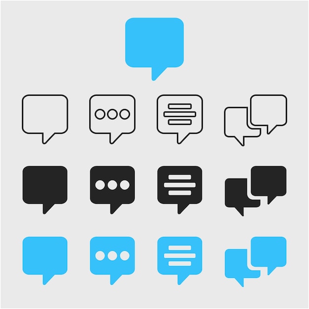 chat bubble icons