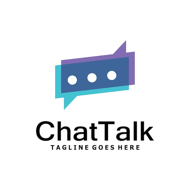 Chat bubble logo icon vector illustration template