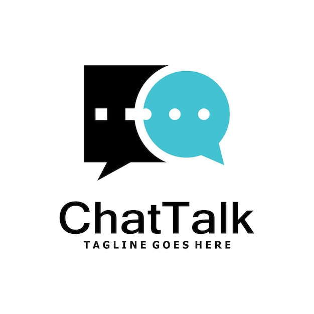 Chat bubble logo icon vector illustration template