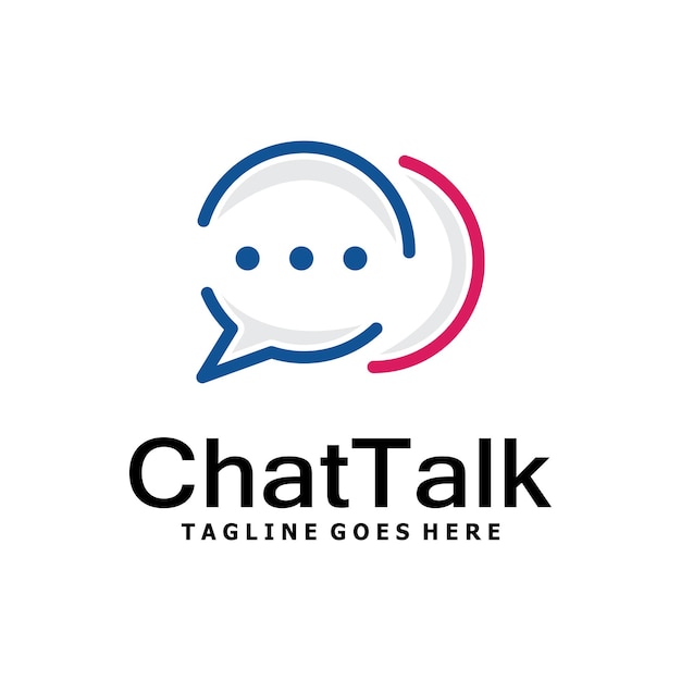 Chat bubble logo icon vector illustration template