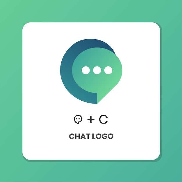 Vettore logo della bolla di chat per applicazione mobile