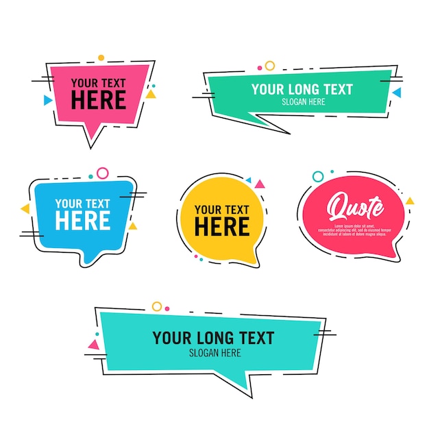 Chat bubble for quote poster Text frame vector element