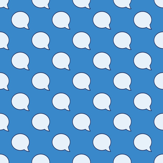 Vector chat bubble seamless pattern vector concept background with speech bubbles