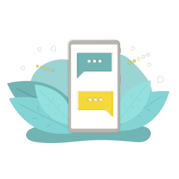 Vector chat commentaar social media concept vector design