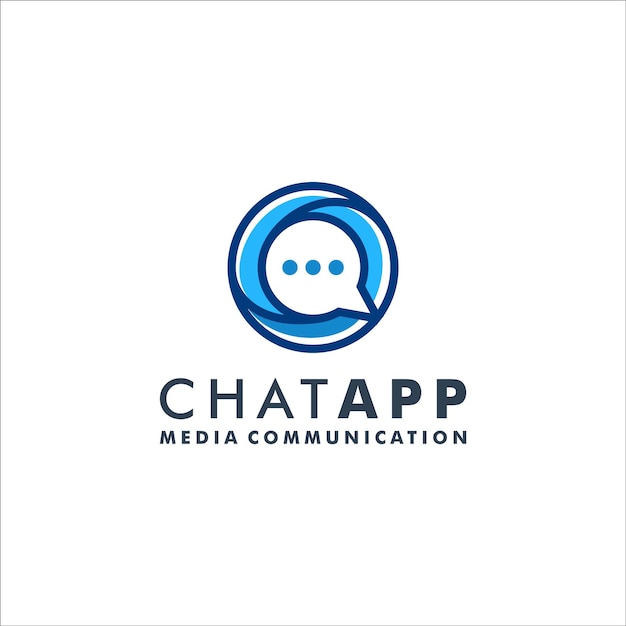 Chat communicatie logo ontwerp bericht pictogram vector
