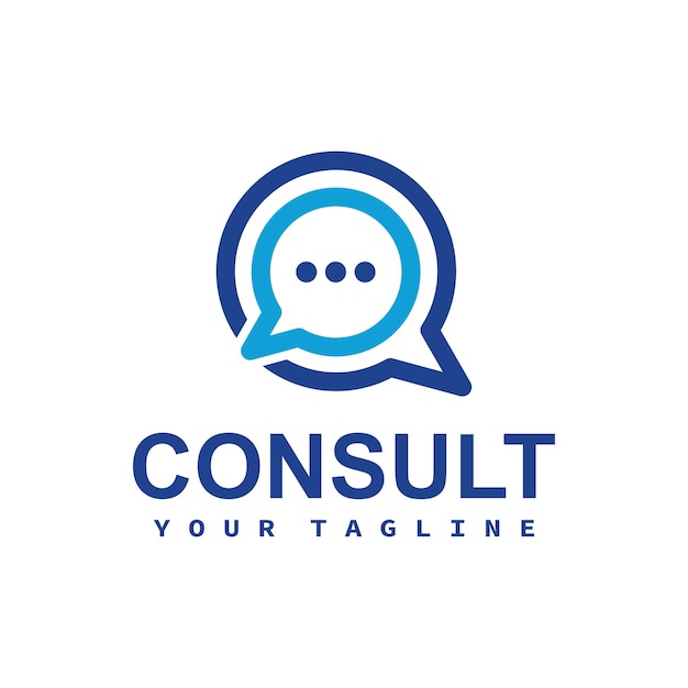 Chat communicatie Logo ontwerp Vector