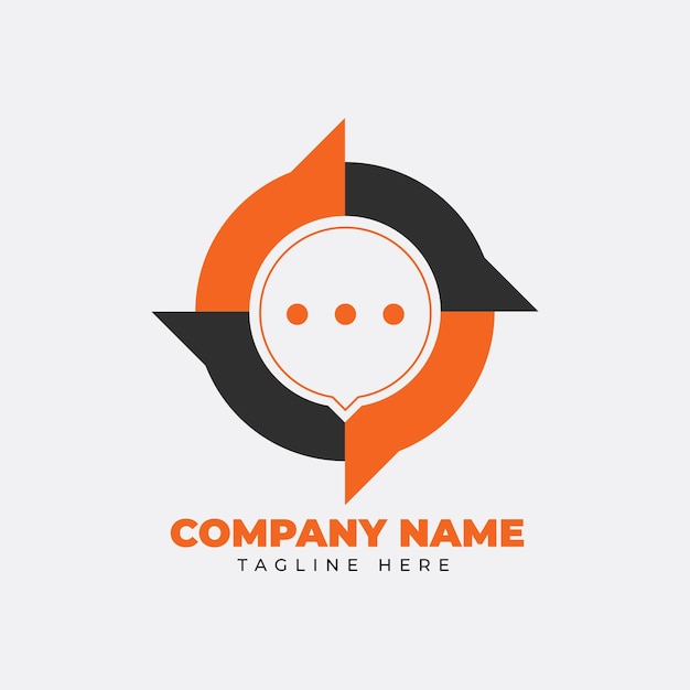 Chat Conceptual logo design illustration