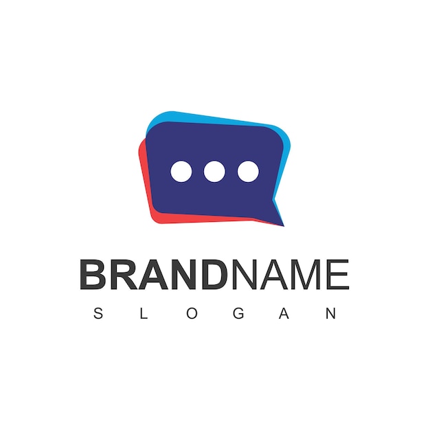 Modello di progettazione del logo di chat e consulenza