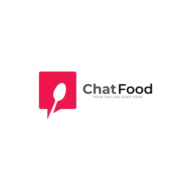 chat eten logo vector sjabloon