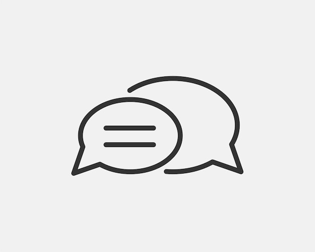 Chat icon vector design element. Talk bubble speech sign. Dialogue balloon for mobile app or web site.