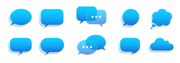 Chat icons vector colorful message bubble speech icon vector illustration