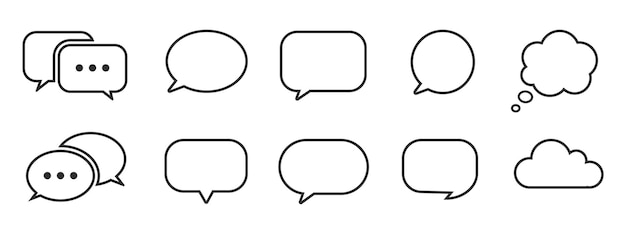 Vector chat icons vector message bubble speech icon vector illustration