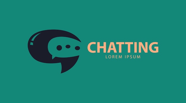 Chat Logo Concept Vector Chatting Logo Template Vector