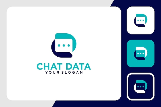 chat logo design data or chat with data