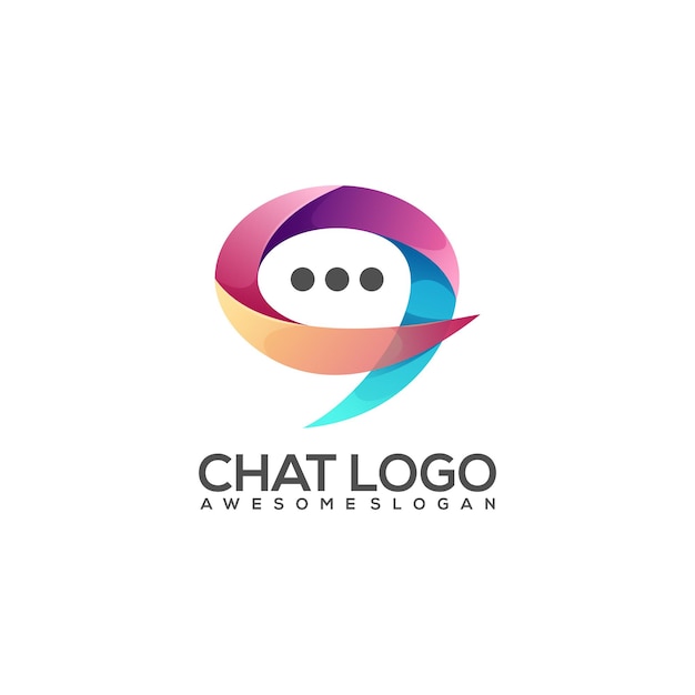 Chat-logo kleurrijk