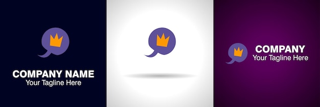 Chat logo, Message logo and Speech bubble logo