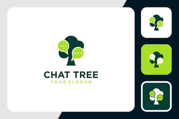 chat-logo-ontwerp met boominspiratie