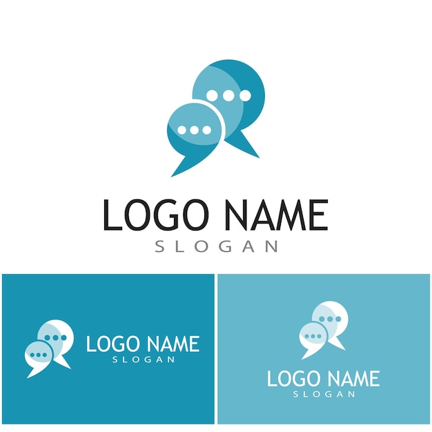 Vector chat logo template vector symbol nature