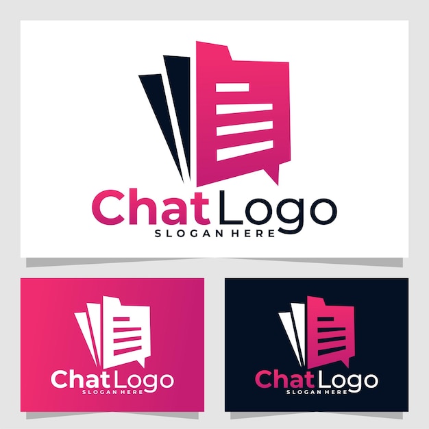 Chat logo vector design template