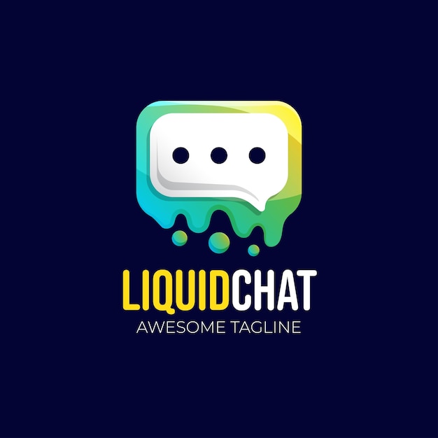 Chat logo with gradient style