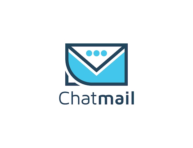 Chat mail logo ontwerp illustratie