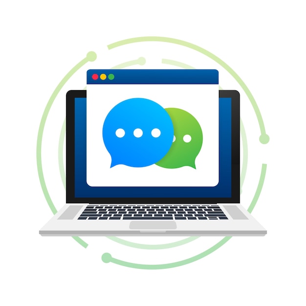 Chat Message Bubbles icon on white background Vector stock illustration