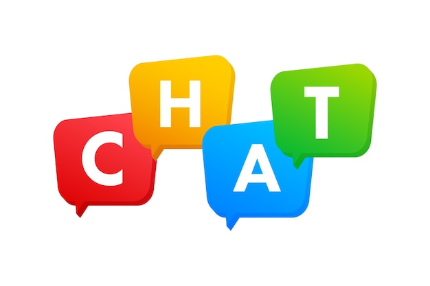 Chat Message Bubbles icon on white background Vector stock illustration