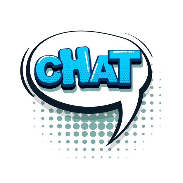 Chat message colored comic text collection sound effects pop art style Vector speech bubble