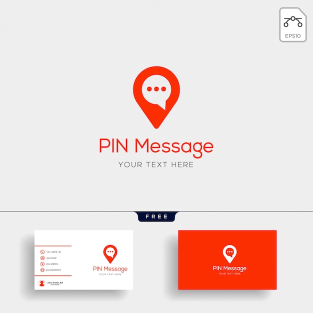 Chat, Message, speech, Conversation logo template with business card