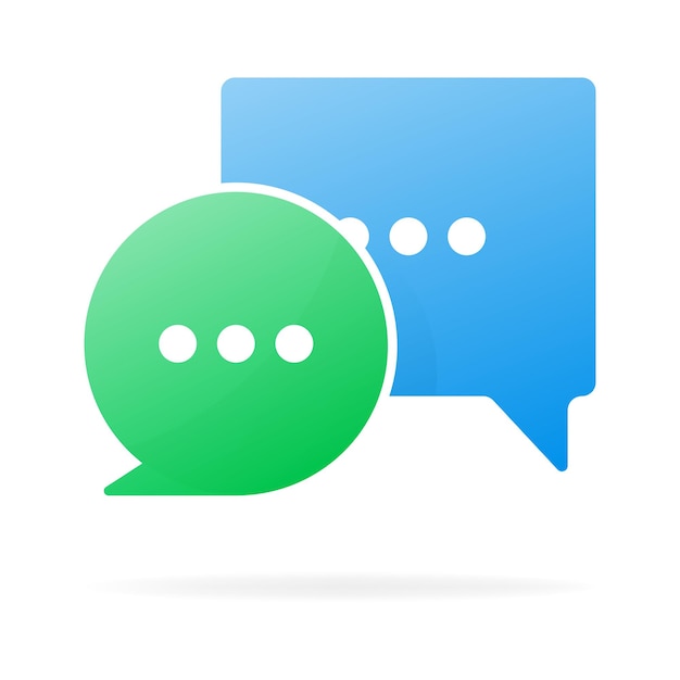 Chat message vectors icon. Isolated over white background.