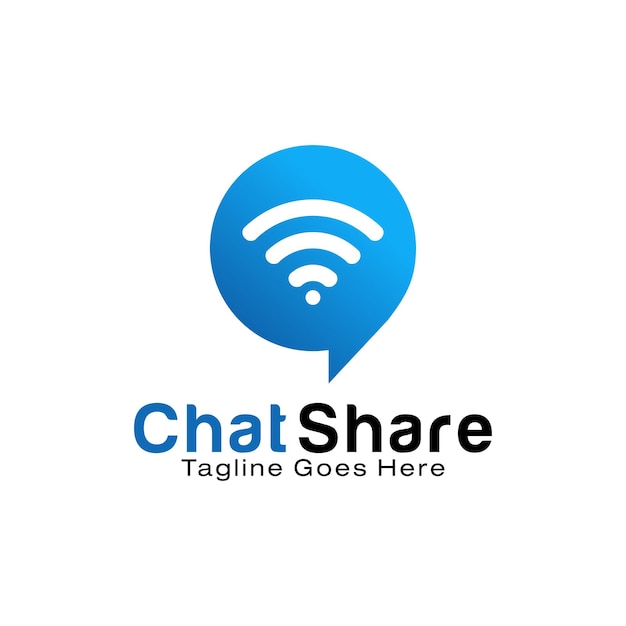 Шаблон дизайна логотипа Chat Share