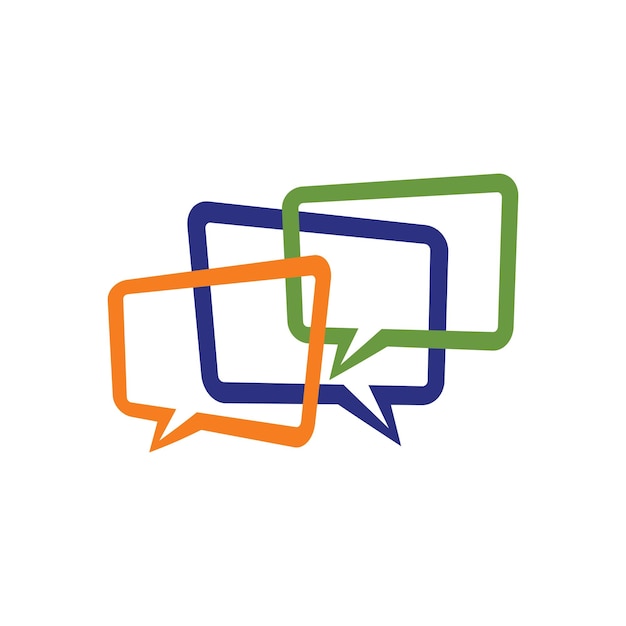 Chat Speech Bubble Icon Vector Logo Template Illustration Design