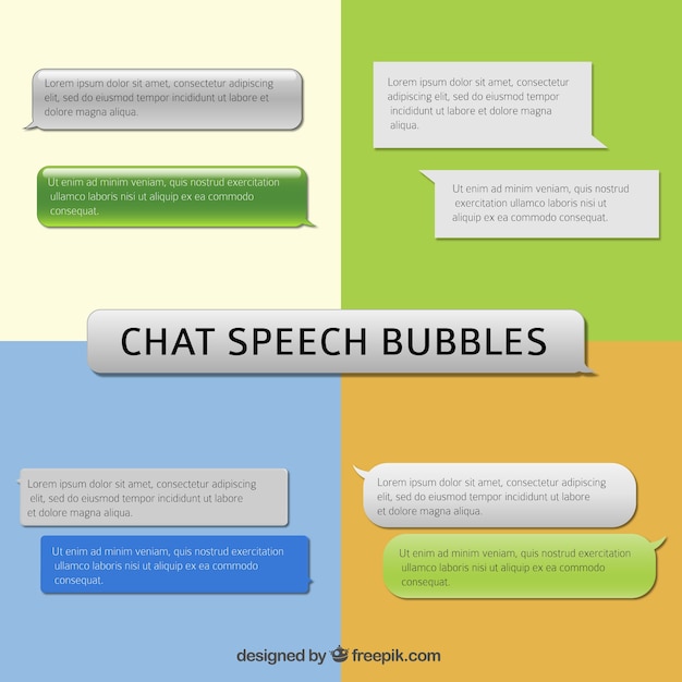Vettore chat discorso bolle