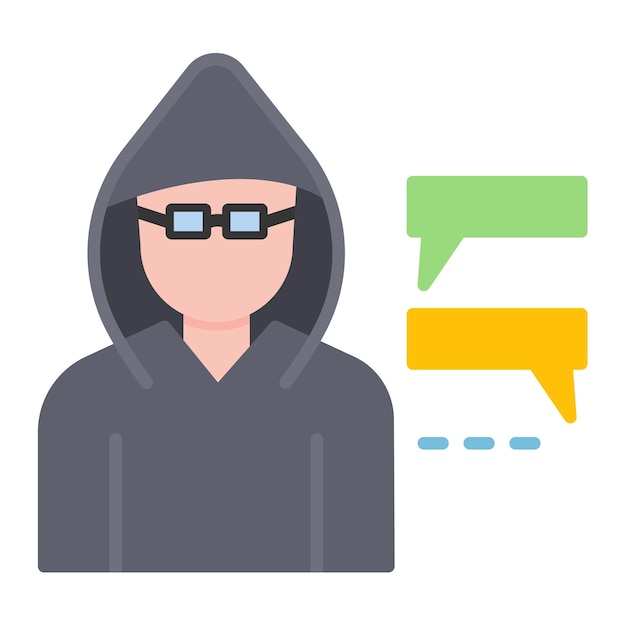 Vector chat spyware vector illustration