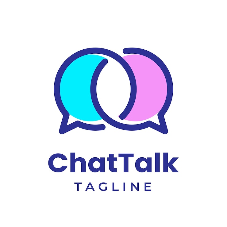 Vector chat talk consulting discuss logo design icon vector