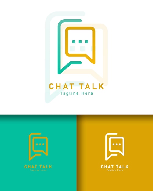 Chat talk logo vector template