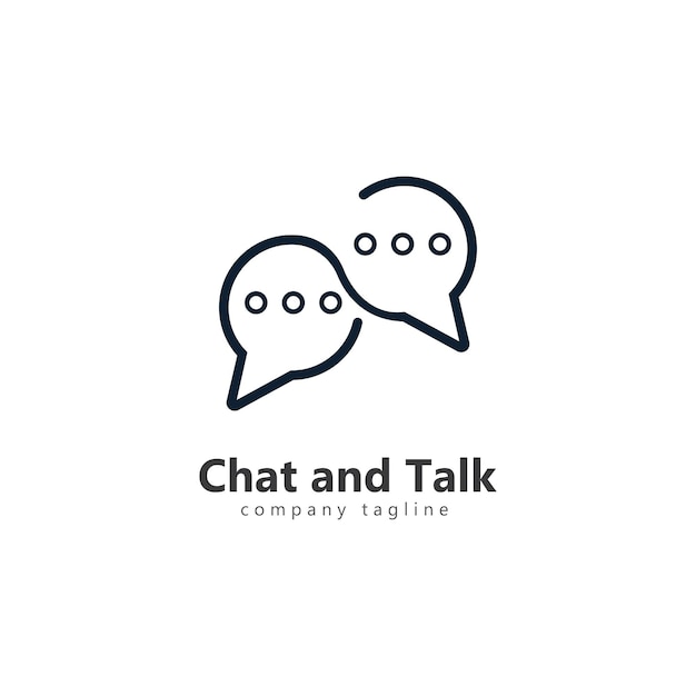 Chat Talk toespraak Bubble pictogram Vector Logo sjabloon ontwerp illustratie Vector
