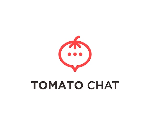 chat tomato logo or tomato vector