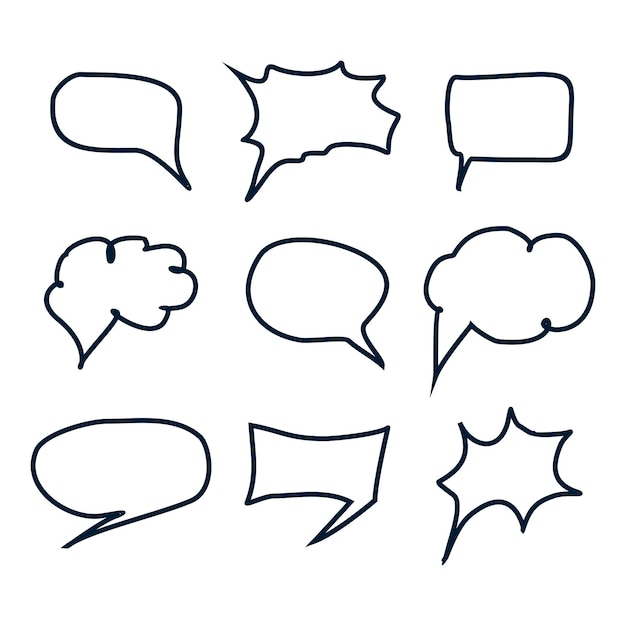 Vector chat vector design collection with creative style