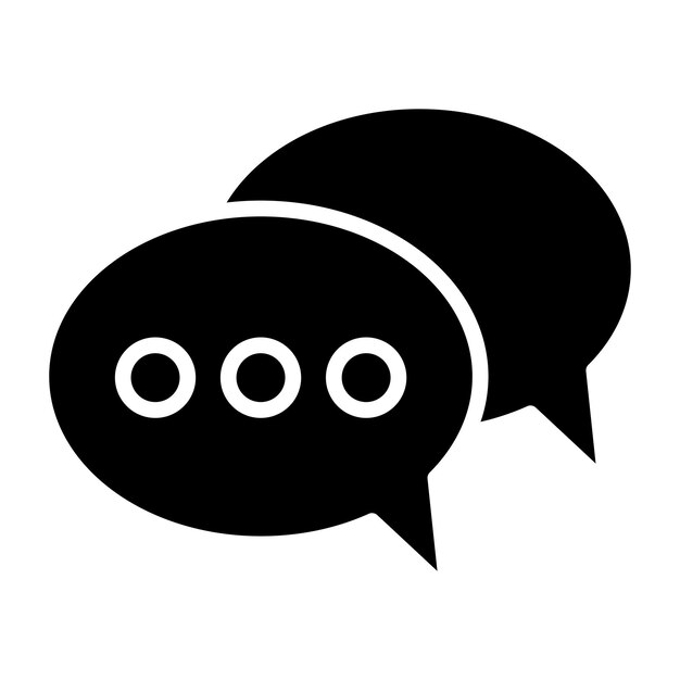 Chat Vector Icon Design Illustration