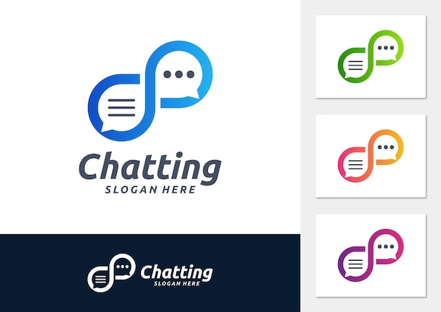 Chat verloop logo vector