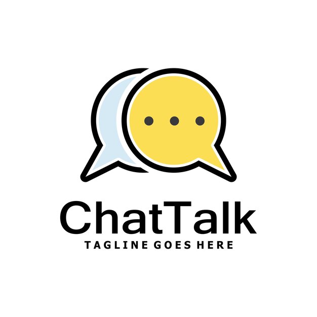 Chat zeepbel logo vector illustratie pictogrammalplaatje