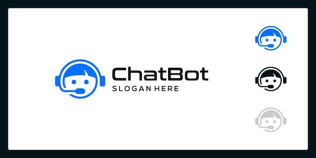 Chatbot ai en klantenservice concept robot met koptelefoon