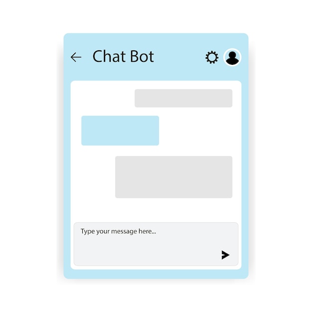 Chatbot app mobiele helper Dialoogvensters plat ontwerpconcept Sociale communicatie chatten Vector