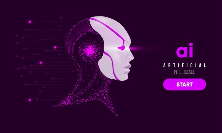 Vector chatbot for the apps homepage technologies of the future vector illustration