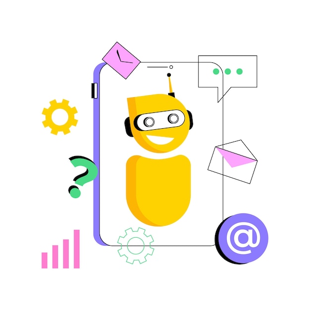 Chatbot 인공 지능 추상 개념 벡터 일러스트 레이 션