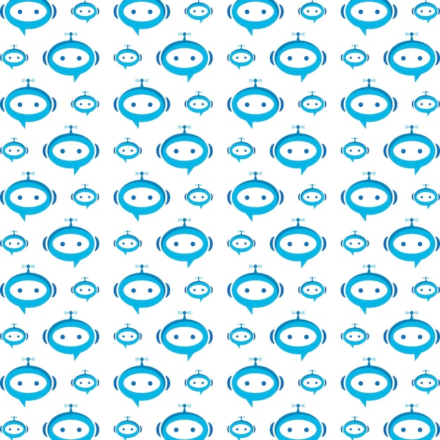 Chatbot beautiful seamless pattern repeating abstract vector background